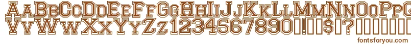 Шрифт CfmontrealhighschoolRegular – коричневые шрифты на белом фоне