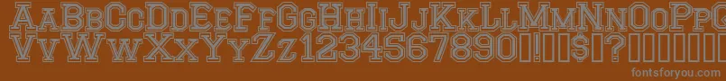 CfmontrealhighschoolRegular Font – Gray Fonts on Brown Background