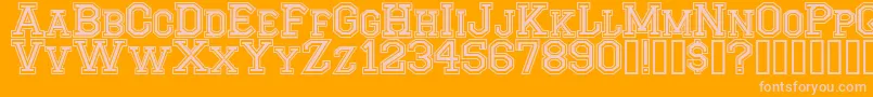 CfmontrealhighschoolRegular Font – Pink Fonts on Orange Background