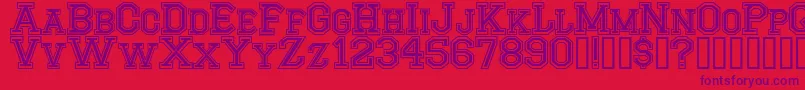 CfmontrealhighschoolRegular Font – Purple Fonts on Red Background