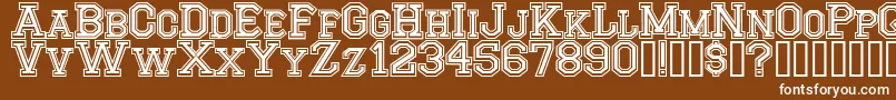 CfmontrealhighschoolRegular Font – White Fonts on Brown Background