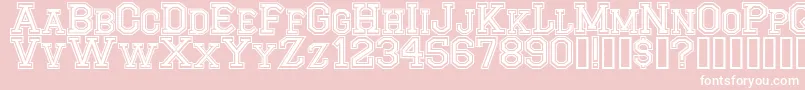 CfmontrealhighschoolRegular Font – White Fonts on Pink Background