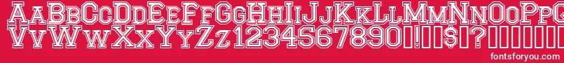 CfmontrealhighschoolRegular Font – White Fonts on Red Background