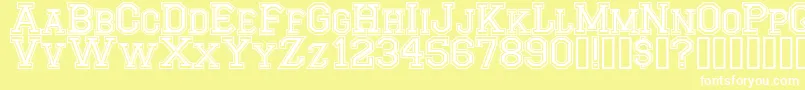 CfmontrealhighschoolRegular Font – White Fonts on Yellow Background