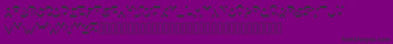 Pixillegible Font – Black Fonts on Purple Background