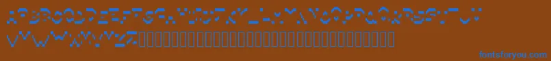 Подробнее о шрифте Pixillegible Шрифт Pixillegible – синие шрифты на коричневом фоне