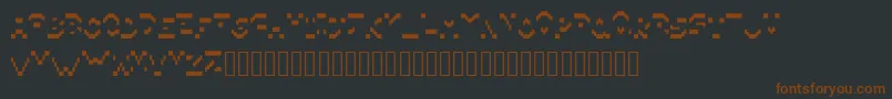 Pixillegible Font – Brown Fonts on Black Background