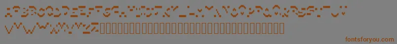 Шрифт Pixillegible – коричневые шрифты на сером фоне