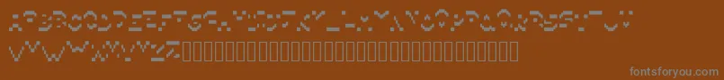 Pixillegible Font – Gray Fonts on Brown Background