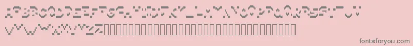 Pixillegible Font – Gray Fonts on Pink Background