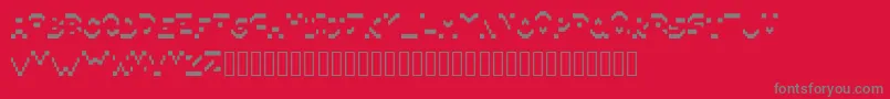 Police Pixillegible – polices grises sur fond rouge