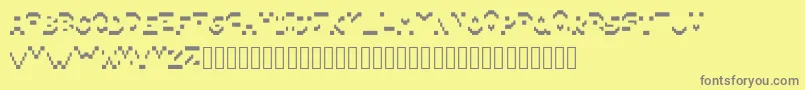 Pixillegible Font – Gray Fonts on Yellow Background