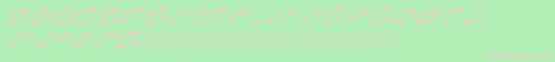 Pixillegible Font – Pink Fonts on Green Background