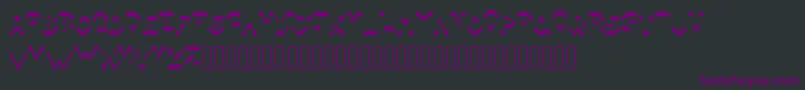 Pixillegible Font – Purple Fonts on Black Background