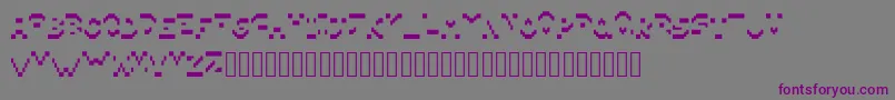 Pixillegible Font – Purple Fonts on Gray Background