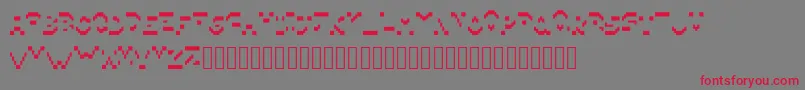 Więcej informacji o czcionce Pixillegible Czcionka Pixillegible – czerwone czcionki na szarym tle