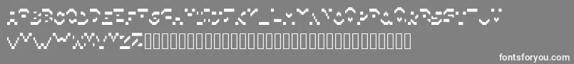 Pixillegible Font – White Fonts on Gray Background