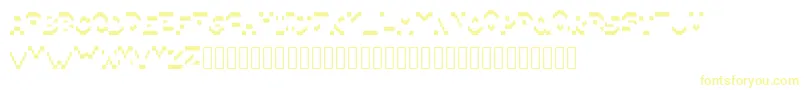 Pixillegible-Schriftart – Gelbe Schriften