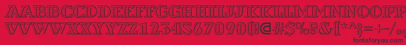 ADexterotldecor3D Font – Black Fonts on Red Background