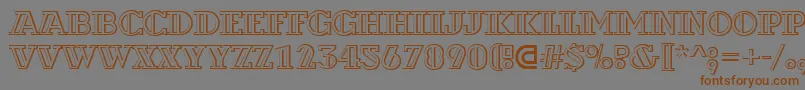 ADexterotldecor3D Font – Brown Fonts on Gray Background