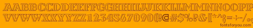 Police ADexterotldecor3D – polices brunes sur fond orange