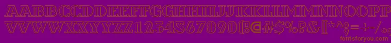 Fonte ADexterotldecor3D – fontes marrons em um fundo roxo
