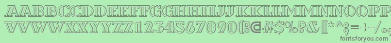 ADexterotldecor3D Font – Gray Fonts on Green Background