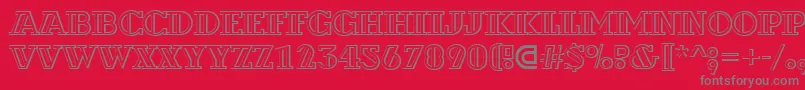 Police ADexterotldecor3D – polices grises sur fond rouge