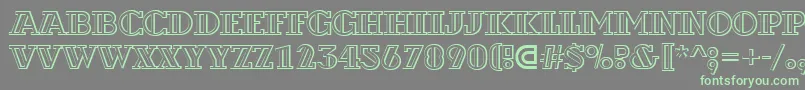 ADexterotldecor3D-Schriftart – Grüne Schriften auf grauem Hintergrund