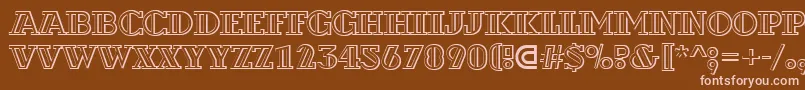 ADexterotldecor3D-Schriftart – Rosa Schriften auf braunem Hintergrund