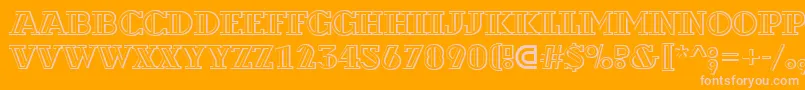 ADexterotldecor3D Font – Pink Fonts on Orange Background