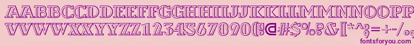 ADexterotldecor3D Font – Purple Fonts on Pink Background