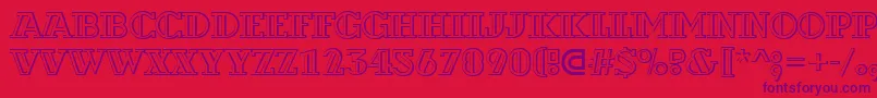 ADexterotldecor3D-Schriftart – Violette Schriften auf rotem Hintergrund
