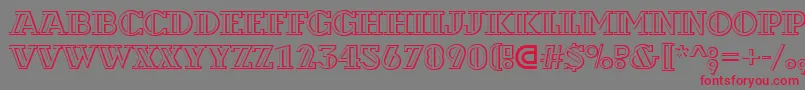 Police ADexterotldecor3D – polices rouges sur fond gris
