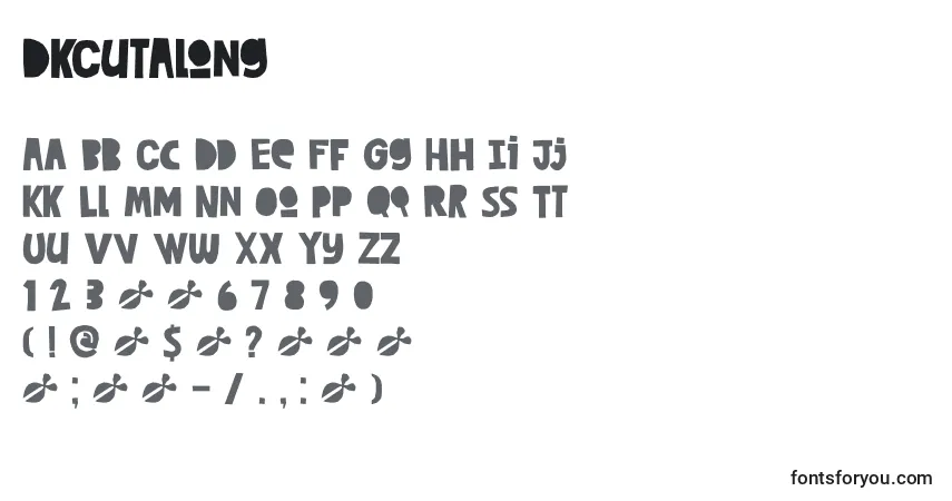 Fuente DkCutAlong - alfabeto, números, caracteres especiales
