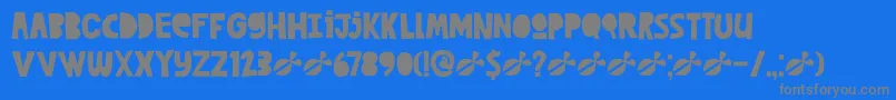 DkCutAlong Font – Gray Fonts on Blue Background