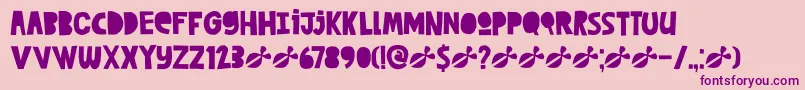 DkCutAlong-Schriftart – Violette Schriften auf rosa Hintergrund