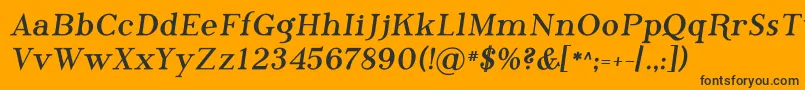 Phosb Font – Black Fonts on Orange Background