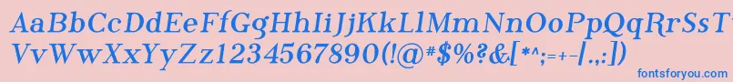 Phosb Font – Blue Fonts on Pink Background