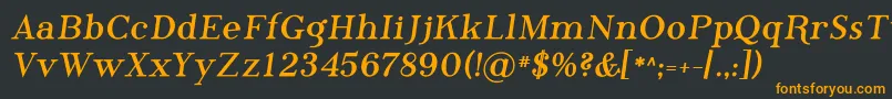 フォントPhosb – 黒い背景にオレンジの文字