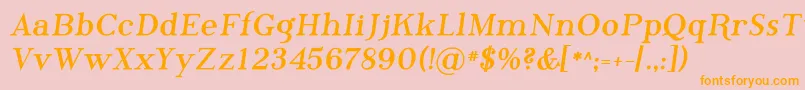 Phosb Font – Orange Fonts on Pink Background