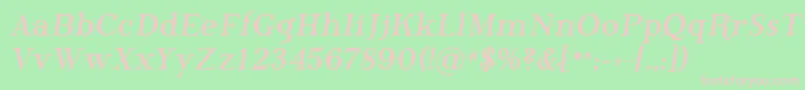 Phosb Font – Pink Fonts on Green Background