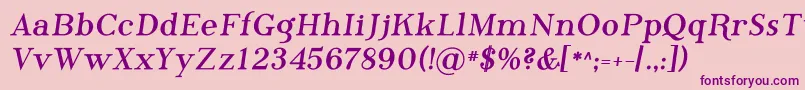 Phosb Font – Purple Fonts on Pink Background