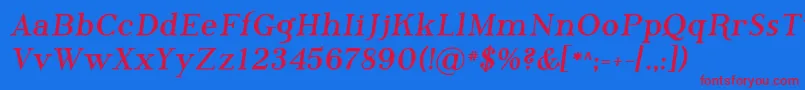 Phosb Font – Red Fonts on Blue Background