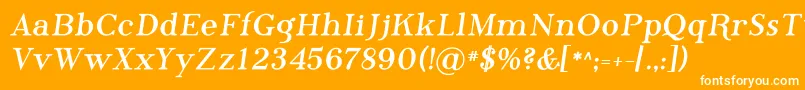 Шрифт Phosb – белые шрифты на оранжевом фоне