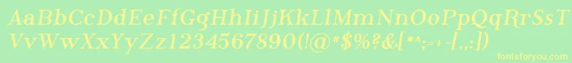 Phosb Font – Yellow Fonts on Green Background