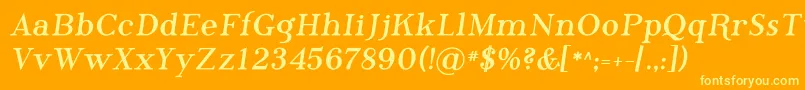 フォントPhosb – オレンジの背景に黄色の文字