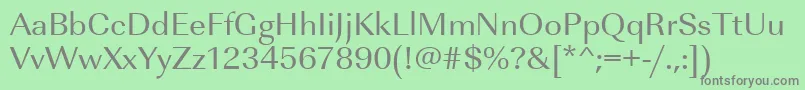 Urwimperialtwid Font – Gray Fonts on Green Background