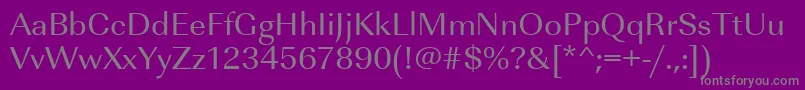 Urwimperialtwid Font – Gray Fonts on Purple Background