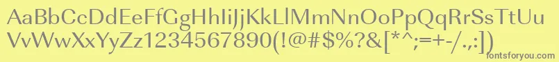 Urwimperialtwid Font – Gray Fonts on Yellow Background